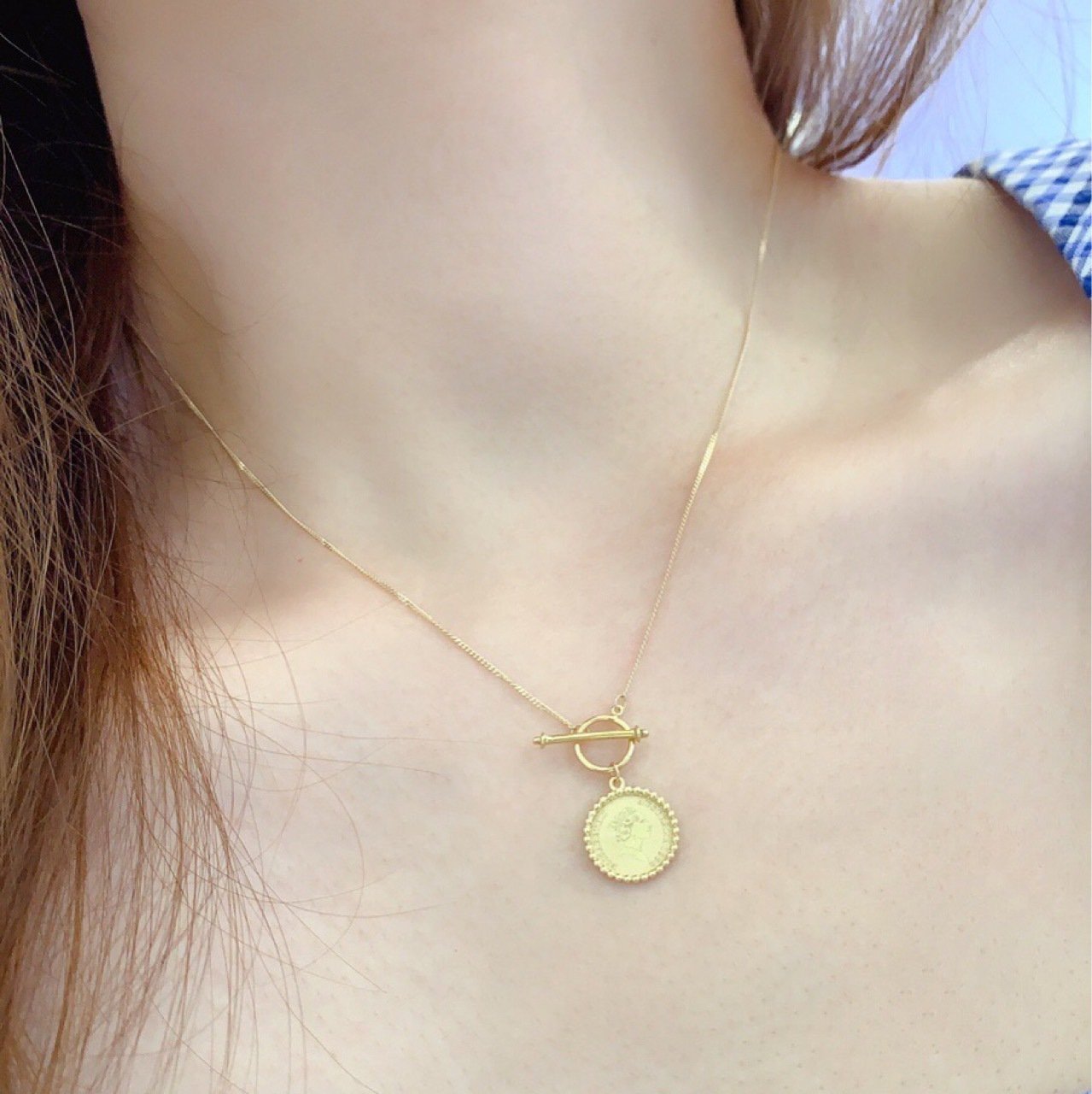 Gold Retro Round Brand Pure Jewelry Necklace - Image 4