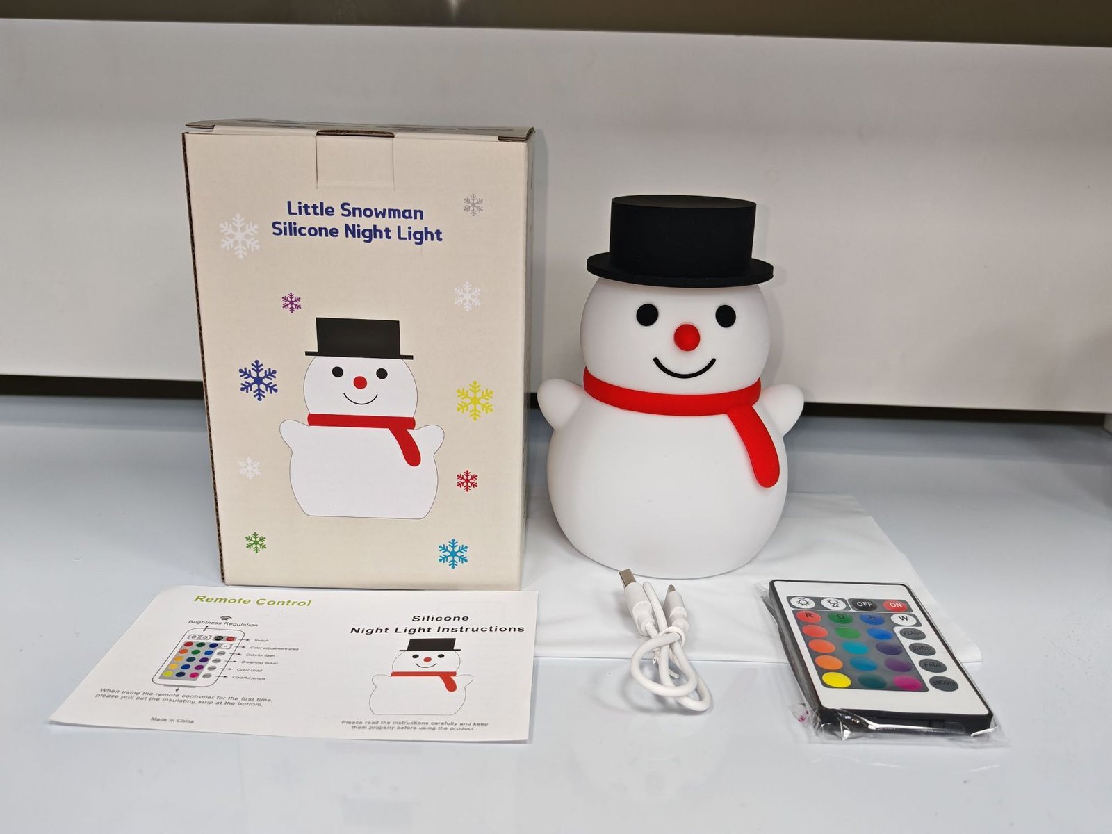 Christmas Ice Man Silicone Pat Lamp Remote Control Ambience Light - Image 2