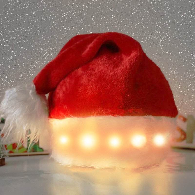 Christmas Hat LED Light Plush Children's Adult Hat - Image 8