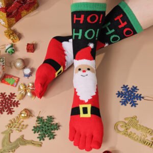 Cute Christmas Five-finger Socks For Women