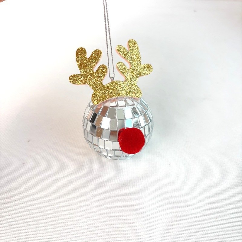 5 Pcs Christmas Silver Disco Mirror Ball - Image 6