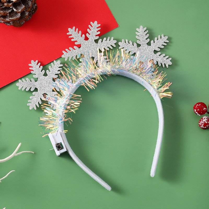 Flashing Deer Horn Christmas Headwear - Image 2
