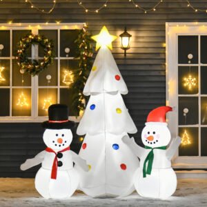 Inflatable Christmas Tree Decorations and Snowmen