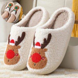 Christmas Shoes Winter Home Slippers Elk Soft
