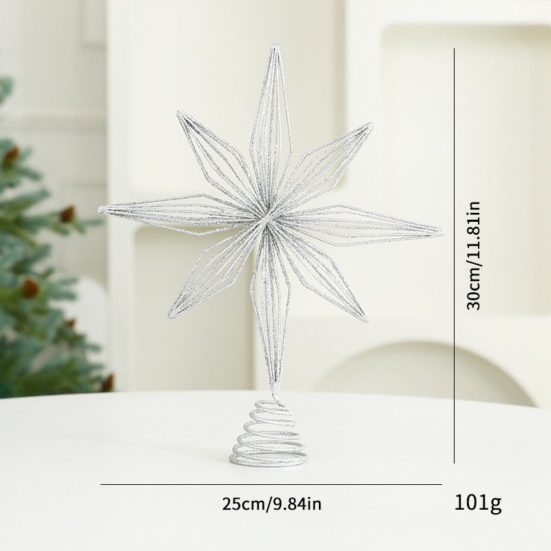 Eight Awn Star Champagne Christmas Decoration Ornaments - Image 7