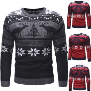 Men's Long Sleeve Fawn Polygon Sweater