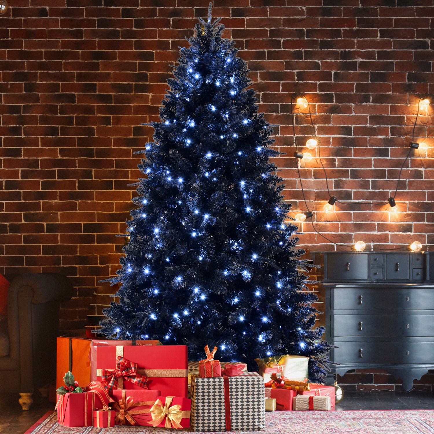 7-Foot Decorative Black Halloween Christmas Tree Artificial - Image 10