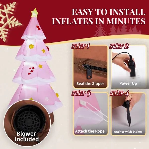 7.2FT Lighted Christmas Inflatable Decoration - Image 3