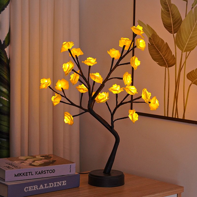 Table Lamp Flower Tree Rose Lamps Fairy Desk Night Lights - Image 7
