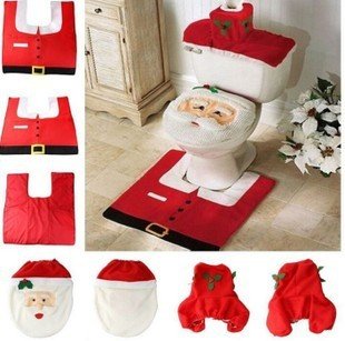 Christmas Style Printed Bathroom Toilet Set - Image 4