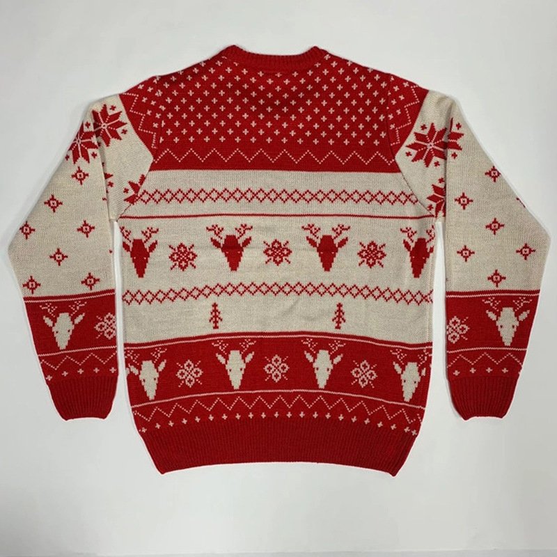 Pullover Crewneck Jacquard Christmas Sweater - Image 2