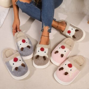 Christmas Cotton Slippers Indoor And Outdoor Non-slip Comfort And Casual