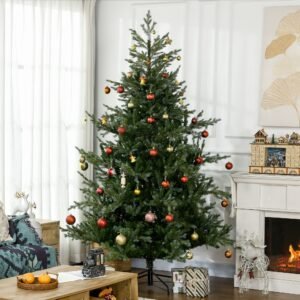 7.5' Artificial Wide Christmas Tree Holiday Décor