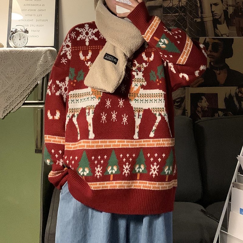 Christmas Sweater Men's Loose Pullover - Image 8