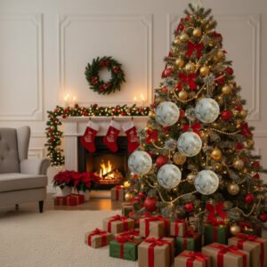 6PCS Set 3.9in Christmas Glass Ball