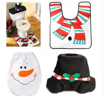 Christmas Style Printed Bathroom Toilet Set - Image 7