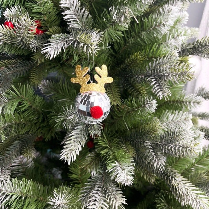 5 Pcs Christmas Silver Disco Mirror Ball - Image 8