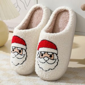 Christmas Home Slippers Cute Santa Claus For Couples