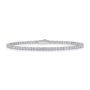 One Of A Kind Luxury Fashion Mosan Diamond Silver Jewelry Comparable To Natural Diamond Bracelet