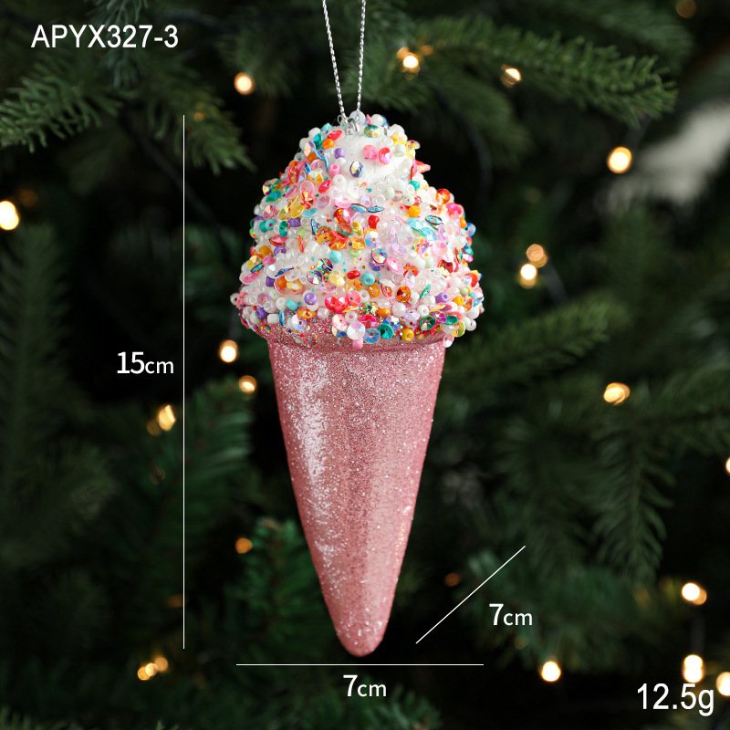 Creative Pendant Ice Cream Christmas Tree Decoration - Image 5