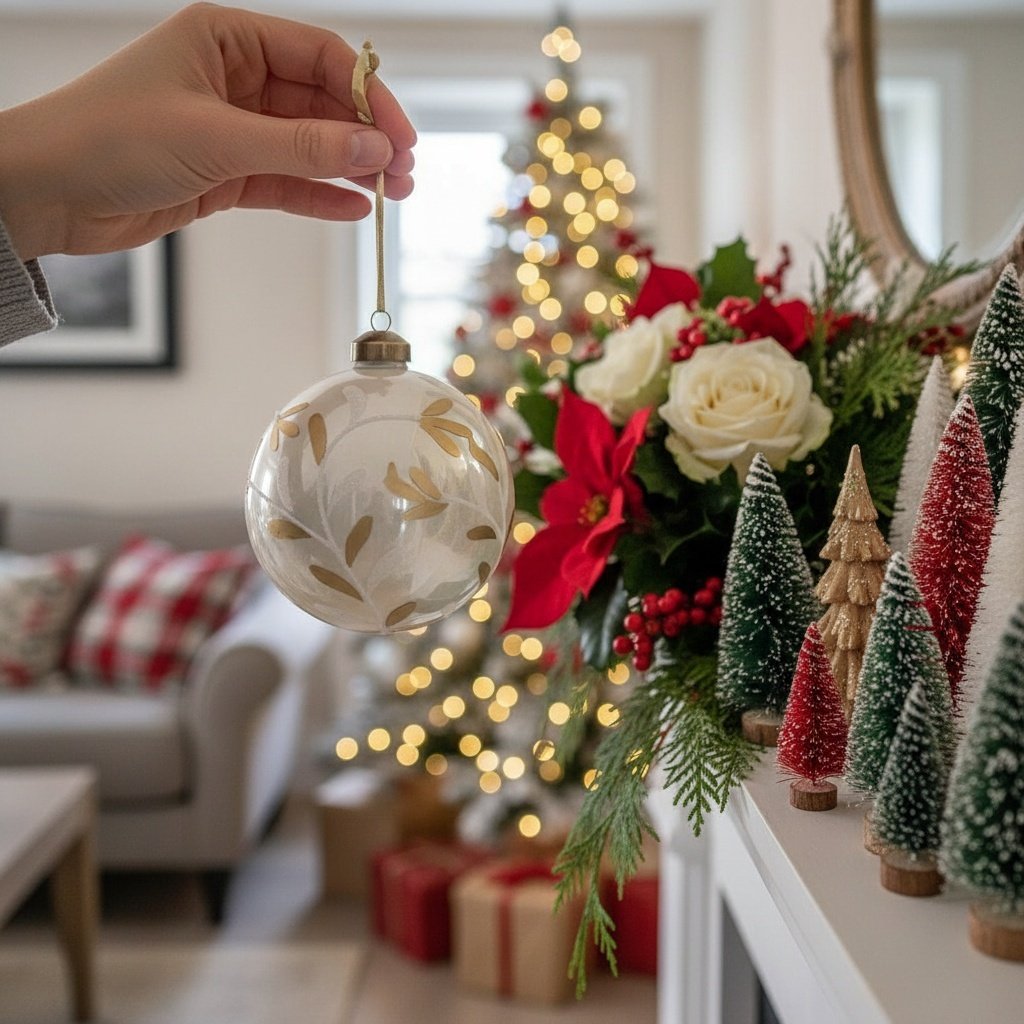 6PCS Set 3.9in Christmas Glass Ball - Image 8