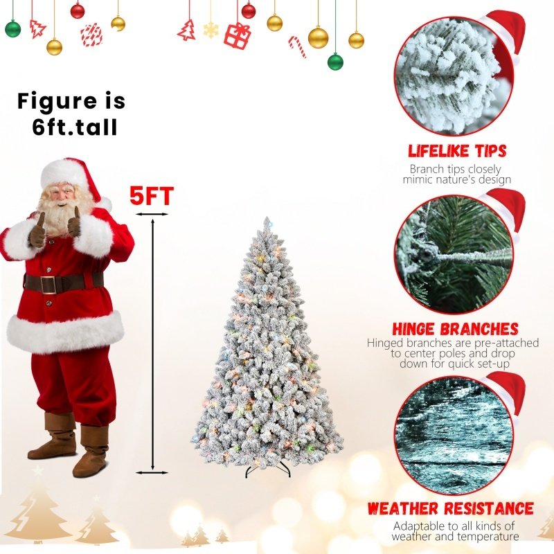 PVC Christmas Tree, Christmas Decorations, With Colored Lights - Image 10