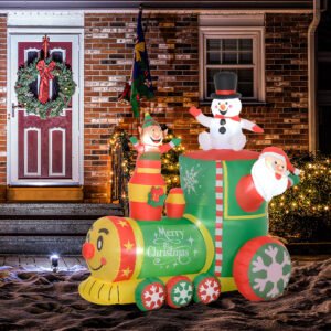 Inflatable Train with Santa Claus