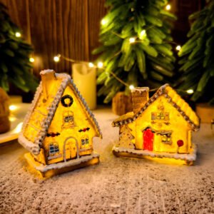 Christmas Small House Micro Landscape Luminous House