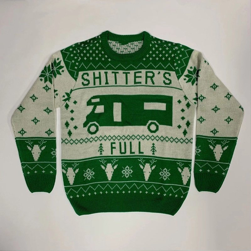 Pullover Crewneck Jacquard Christmas Sweater - Image 4