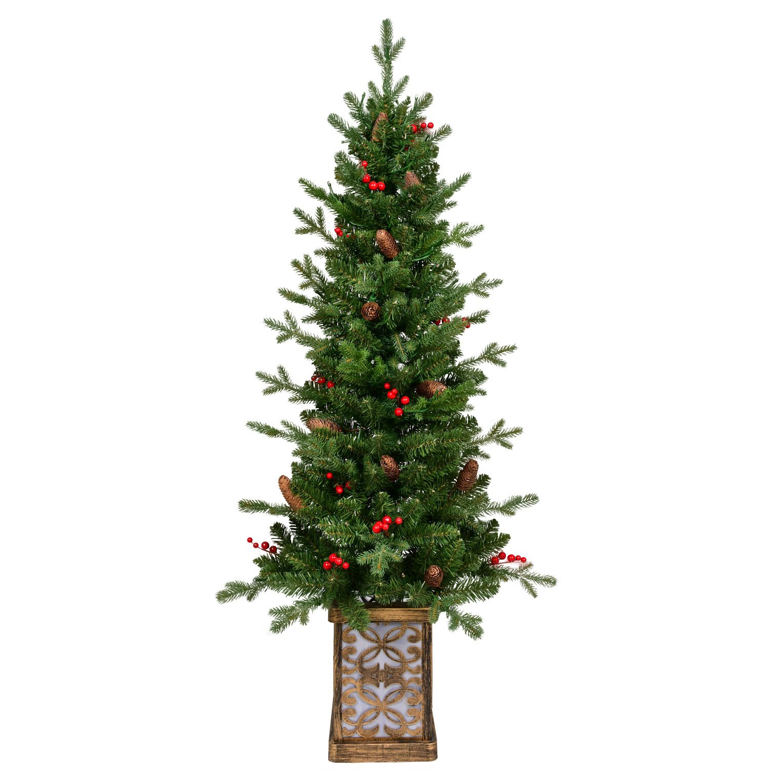 4ft Pre-lit Potted Porch Christmas Tree - Image 4