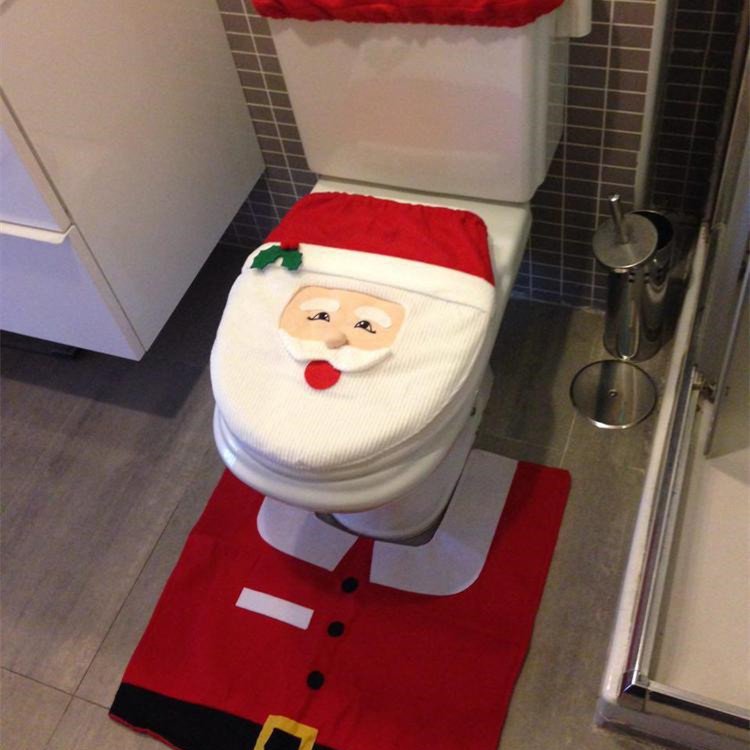 Christmas Style Printed Bathroom Toilet Set - Image 9