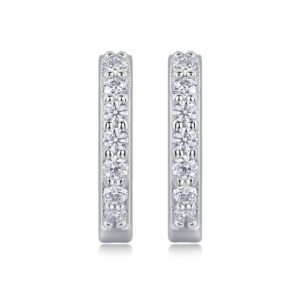 Ding Ding - A Fashionable And Trendy Accessory Set With Top-quality Moissanite S925 Silver And Platinum-plated Stud Earrings.