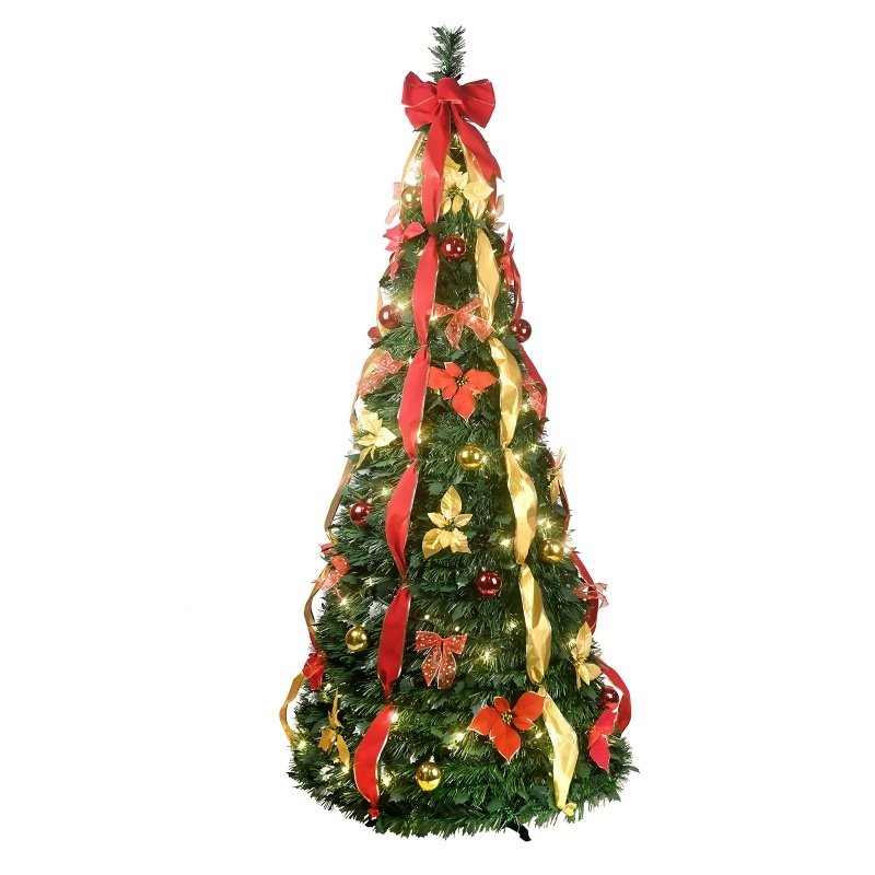 Prelit Full Pop Up Christmas Tree With Warm LED Lights - Image 8