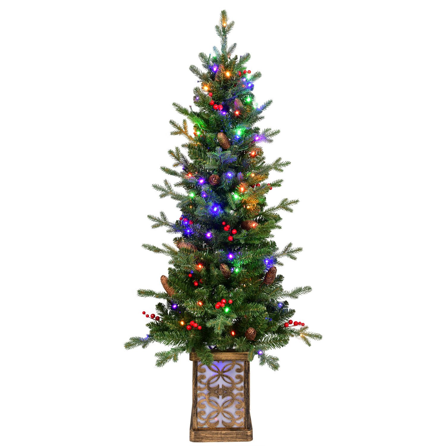 4ft Pre-lit Potted Porch Christmas Tree - Image 3
