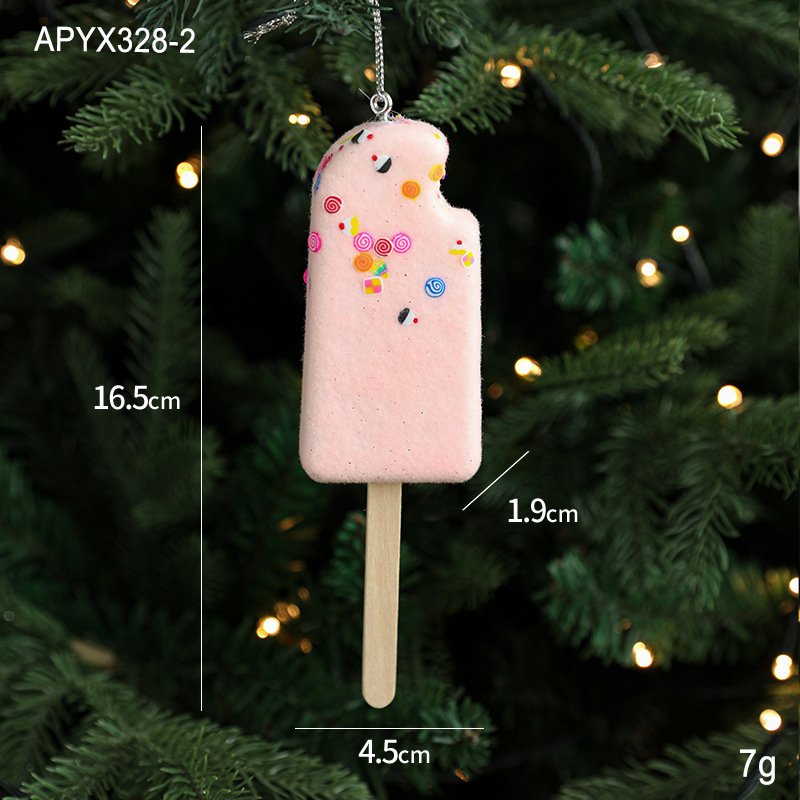 Creative Pendant Ice Cream Christmas Tree Decoration - Image 6