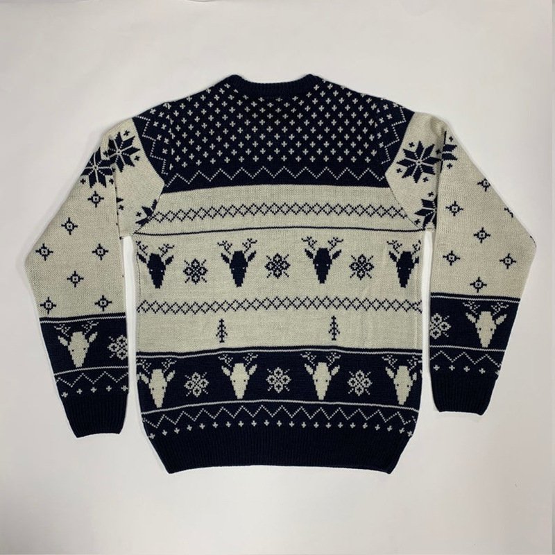 Pullover Crewneck Jacquard Christmas Sweater - Image 3
