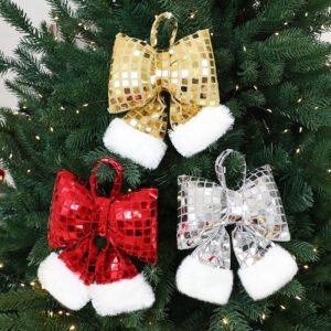 Mirror Bow Christmas Tree Decoration