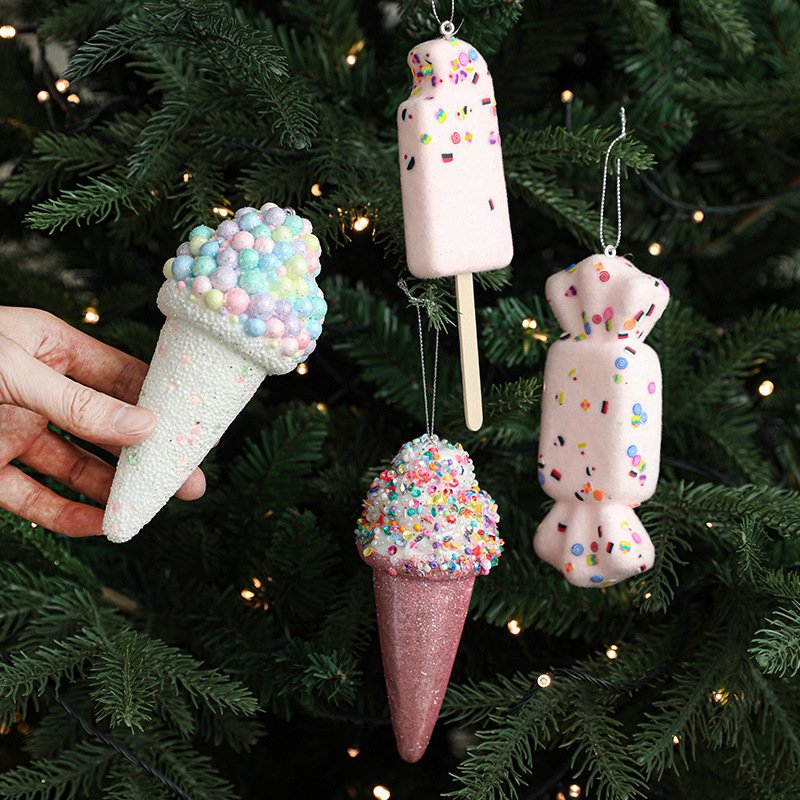 Creative Pendant Ice Cream Christmas Tree Decoration