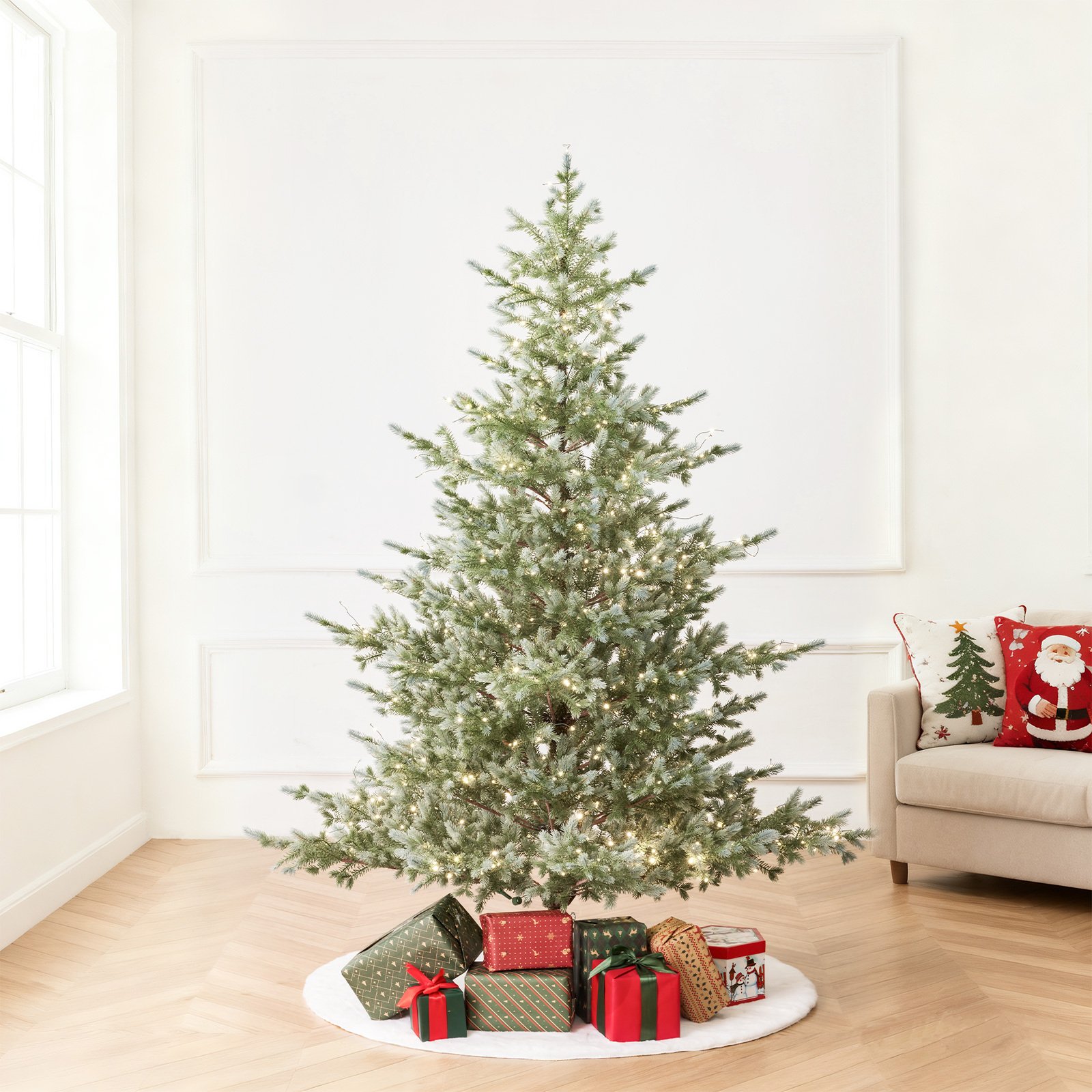 Colorado Blue Spruce 7.5ft Christmas Tree Pre-Lit Artificial - Image 7
