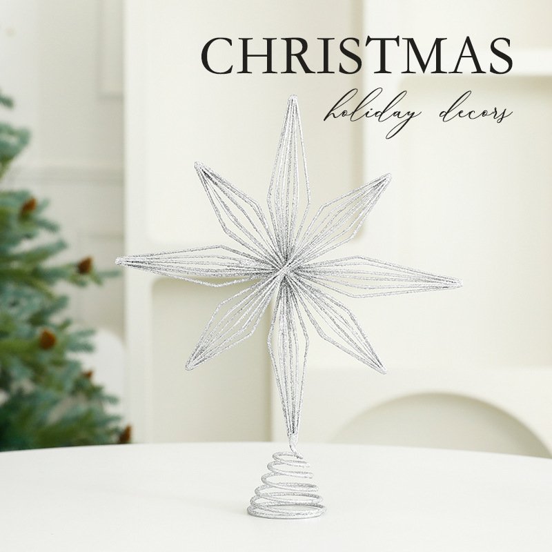 Eight Awn Star Champagne Christmas Decoration Ornaments - Image 6