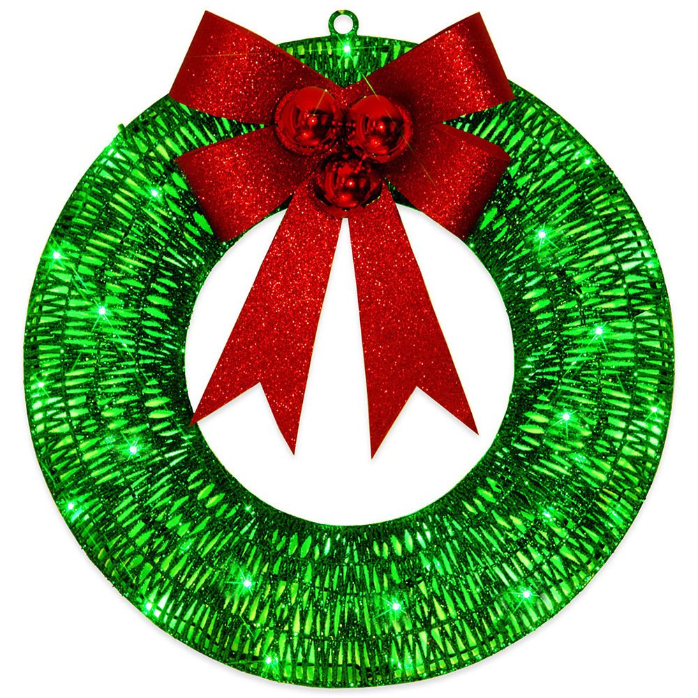 Lighted Christmas Door Wreath - Image 5