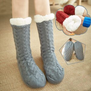 Knitted Indoor Non-slip Carpet Socks For Men And Women