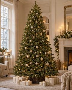 Pre-Lit Christmas Tree with UL Lights & Memory Wire