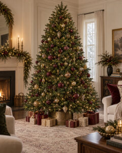 Premium Pre-Lit Christmas Tree with Memory Wire
